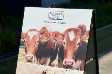 Promotional Signage - free standing sign with cows